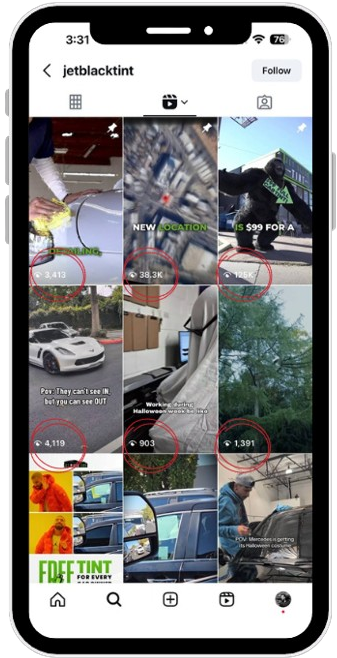 Jet Black Tint Result 1