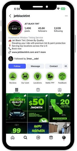 Jet Black Tint Result 3